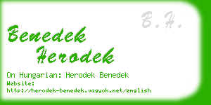 benedek herodek business card